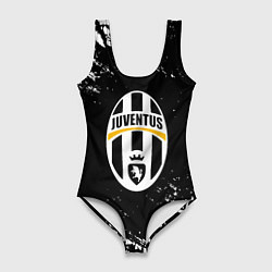 Женский купальник-боди Ювентус черепа краски