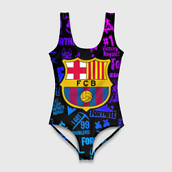 Женский купальник-боди Barcelona x fortnite neon