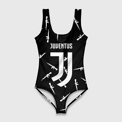 Женский купальник-боди Ювентус армейский стиль