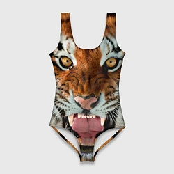 Женский купальник-боди Взгляд тигра