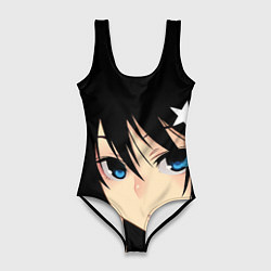 Купальник-боди 3D женский Black Rock Shooter - глаза Мато Курои, цвет: 3D-принт