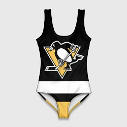 Женский купальник-боди Pittsburgh Penguins: Black