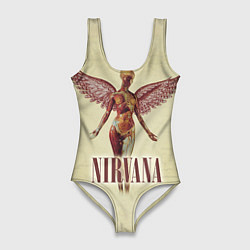 Купальник-боди 3D женский Nirvana Angel, цвет: 3D-принт