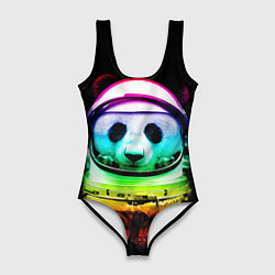 Купальник-боди 3D женский Панда космонавт, цвет: 3D-принт
