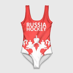 Женский купальник-боди Russia Hockey
