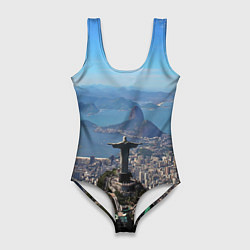 Купальник-боди 3D женский Рио-де-Жанейро, цвет: 3D-принт
