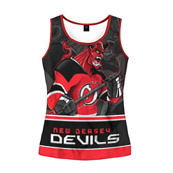 Майка-безрукавка женская New Jersey Devils, цвет: 3D-красный