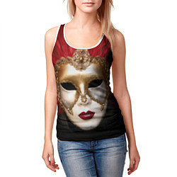 Майка-безрукавка женская Венецианская маска, цвет: 3D-белый — фото 2