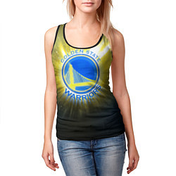 Майка-безрукавка женская Golden State Warriors 4, цвет: 3D-черный — фото 2