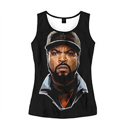 Майка-безрукавка женская Ice Cube, цвет: 3D-черный
