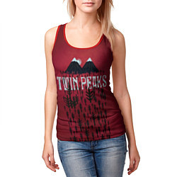 Майка-безрукавка женская Twin Peaks Wood, цвет: 3D-красный — фото 2