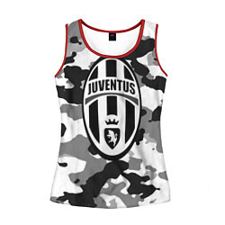 Майка-безрукавка женская FC Juventus: Camouflage, цвет: 3D-красный