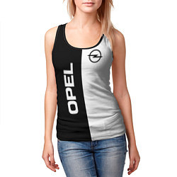 Майка-безрукавка женская Opel B&W, цвет: 3D-черный — фото 2