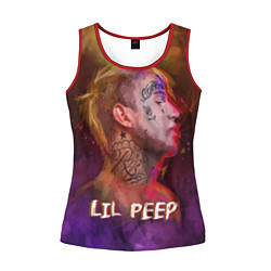 Майка-безрукавка женская Lil Peep ART, цвет: 3D-красный