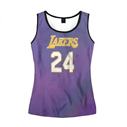 Майка-безрукавка женская Los Angeles Lakers Kobe Brya, цвет: 3D-черный