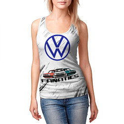 Майка-безрукавка женская Volkswagen, цвет: 3D-белый — фото 2