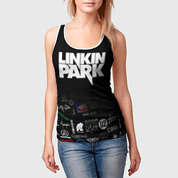 Майка-безрукавка женская LINKIN PARK, цвет: 3D-белый — фото 2