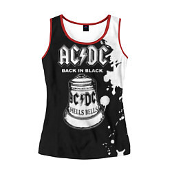 Майка-безрукавка женская ACDC Back in Black, цвет: 3D-красный