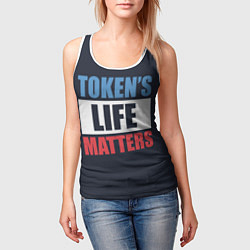 Майка-безрукавка женская TOKENS LIFE MATTERS, цвет: 3D-белый — фото 2