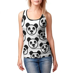 Майка-безрукавка женская Panda, цвет: 3D-черный — фото 2