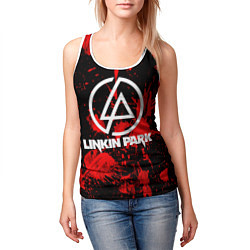 Майка-безрукавка женская Linkin Park, цвет: 3D-белый — фото 2