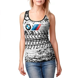 Майка-безрукавка женская BMW, цвет: 3D-черный — фото 2