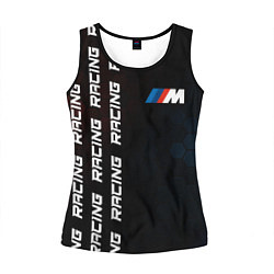 Майка-безрукавка женская BMW - Racing Pattern on left, цвет: 3D-черный