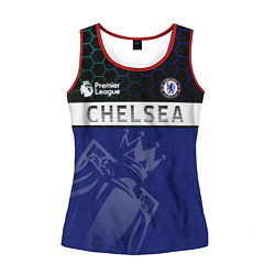 Майка-безрукавка женская FC Chelsea London ФК Челси Лонон, цвет: 3D-красный