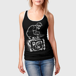 Майка-безрукавка женская Linkin Park граффити, цвет: 3D-белый — фото 2