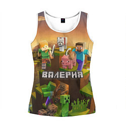 Майка-безрукавка женская Валерия Minecraft, цвет: 3D-белый