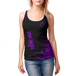 Майка-безрукавка женская Blink 182 фиолетовые брызги, цвет: 3D-белый — фото 2
