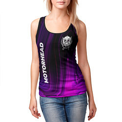 Майка-безрукавка женская Motorhead violet plasma, цвет: 3D-черный — фото 2