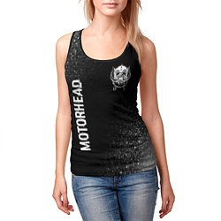 Майка-безрукавка женская Motorhead glitch на темном фоне вертикально, цвет: 3D-черный — фото 2