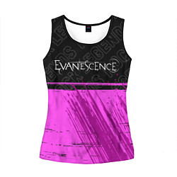 Майка-безрукавка женская Evanescence rock legends посередине, цвет: 3D-черный