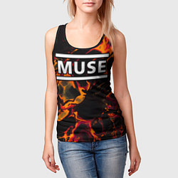 Майка-безрукавка женская Muse red lava, цвет: 3D-черный — фото 2