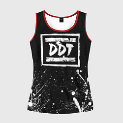 Майка-безрукавка женская DDT rock group, цвет: 3D-красный
