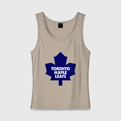 Майка женская хлопок Toronto Maple Leafs, цвет: миндальный