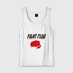 Майка женская хлопок Fight Club, цвет: белый