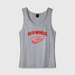 Майка женская хлопок Detroit Red Wings, цвет: меланж