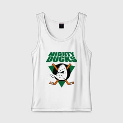 Майка женская хлопок Anaheim Mighty Ducks, цвет: белый