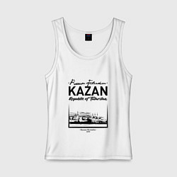 Майка женская хлопок Kazan: Republic of Tatarstan, цвет: белый
