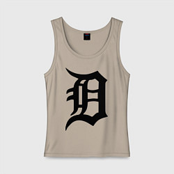 Майка женская хлопок Detroit Tigers, цвет: миндальный