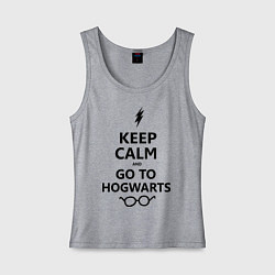 Женская майка Keep Calm & Go To Hogwarts