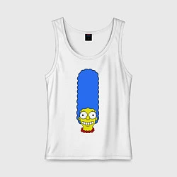 Майка женская хлопок Marge Face, цвет: белый