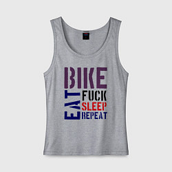 Женская майка Bike eat sleep repeat