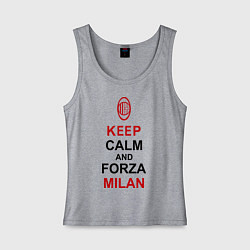 Женская майка Keep Calm & Forza Milan