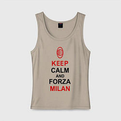 Женская майка Keep Calm & Forza Milan