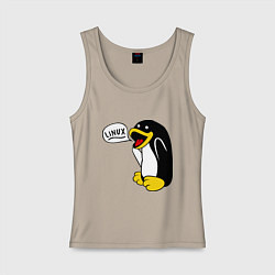 Женская майка Пингвин: Linux