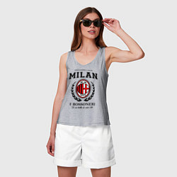 Майка женская хлопок Milan: I Rossoneri цвета меланж — фото 2