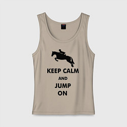 Женская майка Keep Calm & Jump On